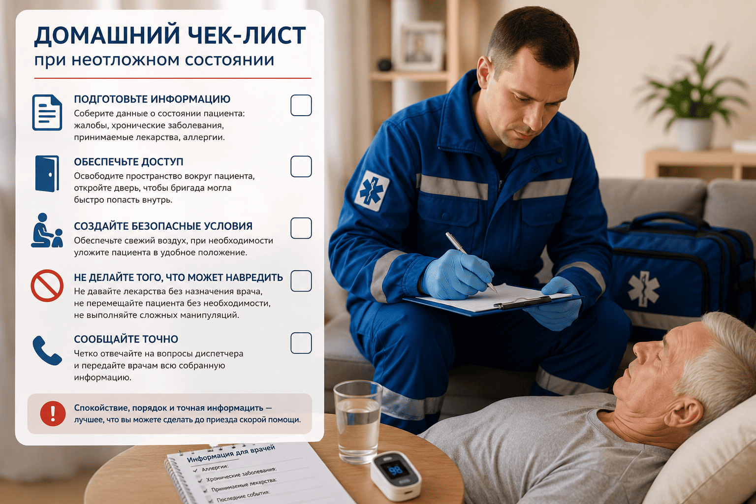 Родственник вызывает врача на дом